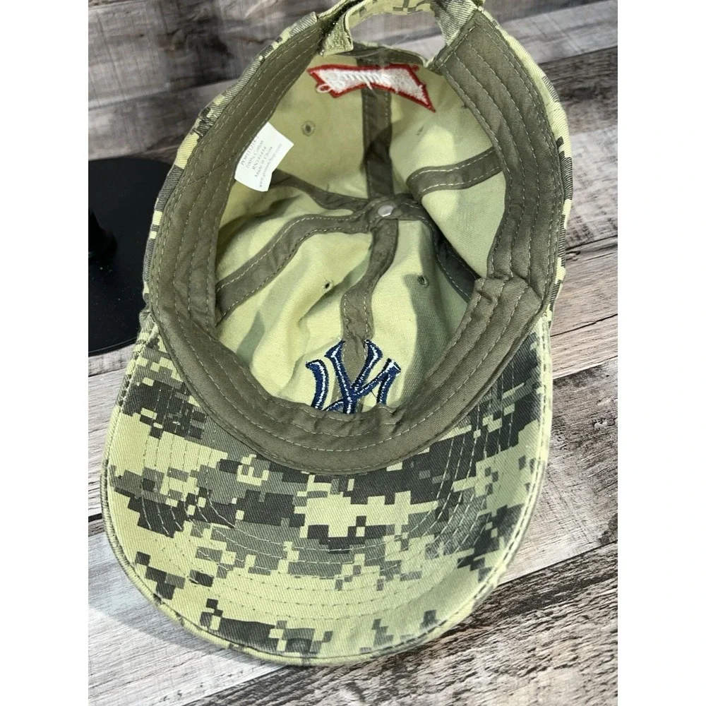 MLB New York Yankees Camouflage Hat Budweiser Army Adjustable‎